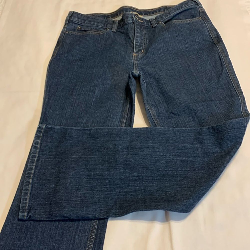 Duluth Trading Co Size 12/31 denim bootcut jeans.  Like new